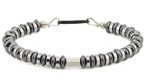 Men's Silver & Hematite